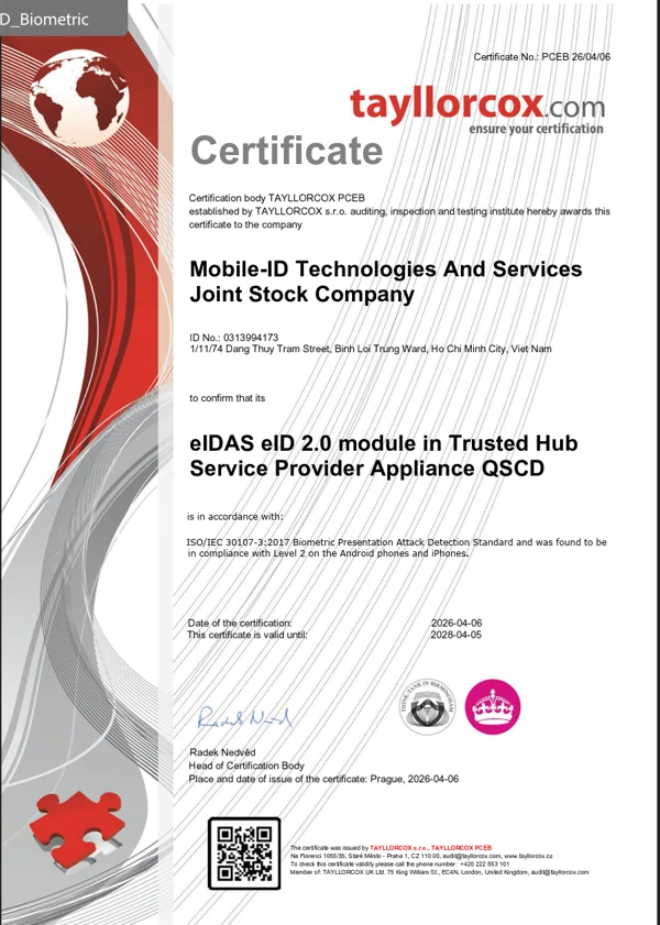 PCEB 26/04/06 certificate evidence