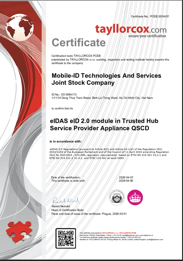PCEB 26/04/07 certificate evidence